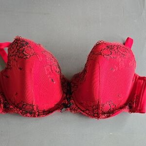 Adore Me Vibrant Red Lace Bra